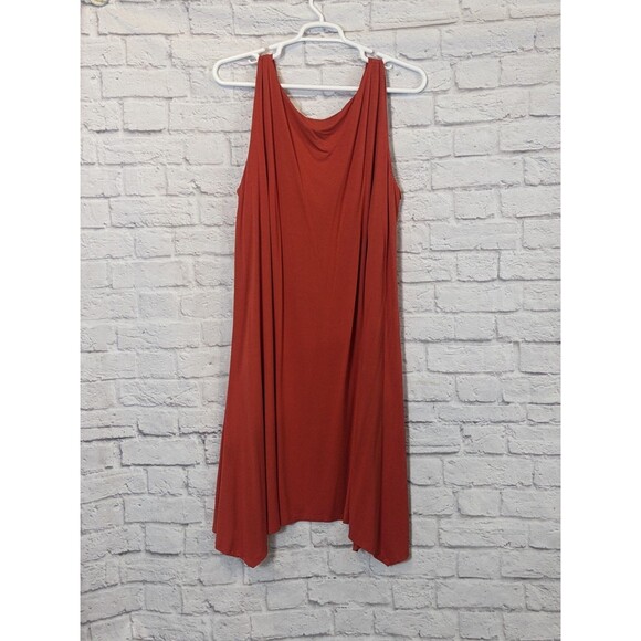 Eileen Fisher Stretch Rayon Jersey Midi Cowl Neck Sleeveless Size 3X With Pocket - Picture 2 of 6